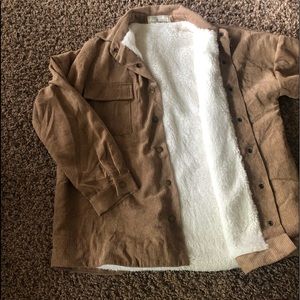 Fuzzy Sherpa lined shacket